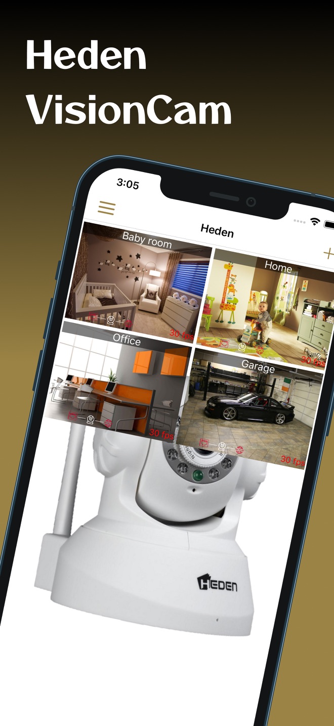 Heden VisionCam: Caméra IP - capture iPhone 1